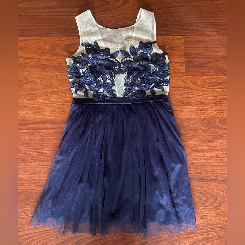 Blue and Tan Homecoming/Prom dress, worn once